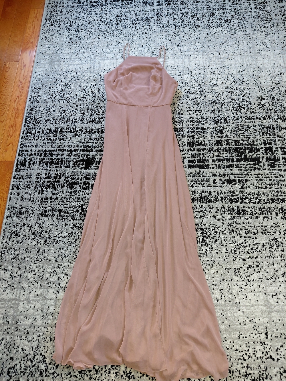Lovely Bridesmaid Sienna Chiffon Maxi Dress Size 4R NWT | High Neck Slit Formal - Picture 6 of 15